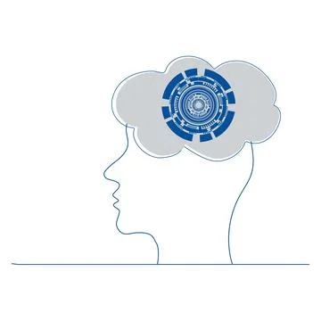 Modern background metaphor of artificial intelligence, modern technologies,.. Stock Illustration