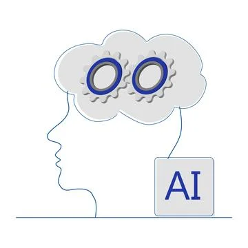 Modern background metaphor of artificial intelligence, modern technologies,.. Illustrazione stock