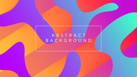 Modern Background. Minimal Shapes. Digital Banner. Color Liquid Stock Illustration