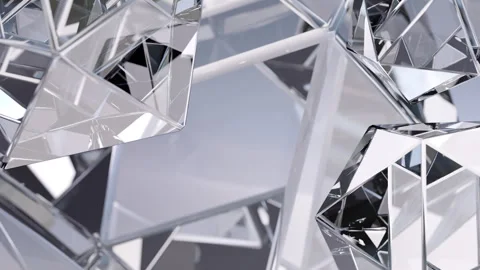 Modern background with polygonal crystals Stock Footage 252718059