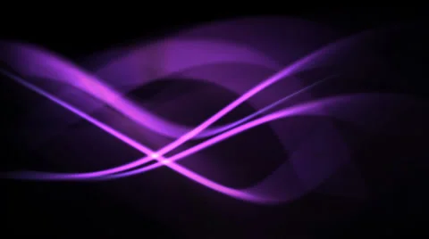 Modern background of purple glowing light curves - seamless loop (FULL HD) Stock Footage 37111280
