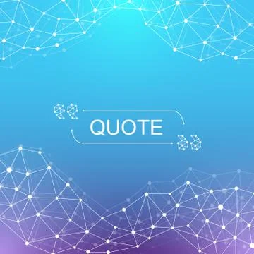 Modern background quote vector. Quote frame template. Geometric abstract Stock Illustration