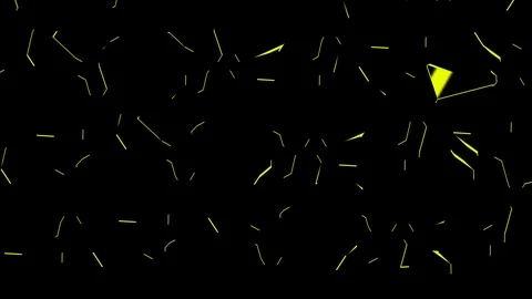 Modern background with randomly generated yellow geometric lines. Stock Footage 112960398