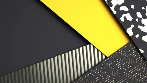 Modern background for text black and wellow colors background concept 3d rend Stock-Fotos