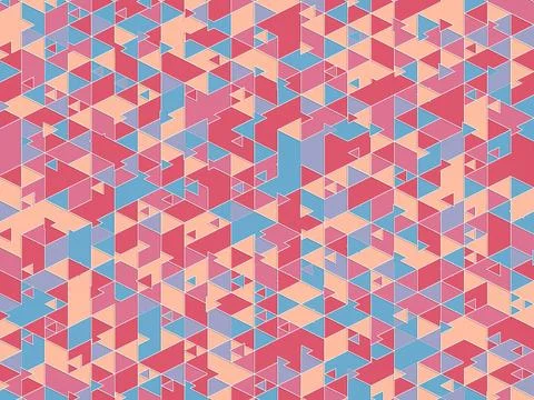 Modern background with triangular pink shapes pattern. 3d rendering Stock Illustration