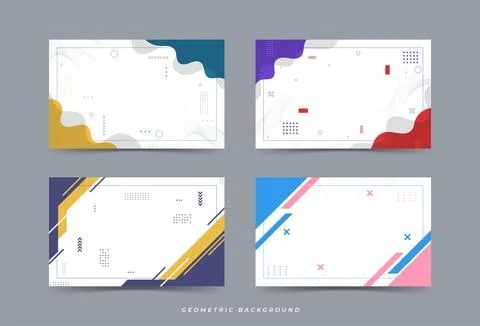 Modern background.4 Collection Set.Gradation. Geometric Effect Stock Illustration
