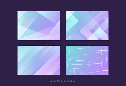 Modern background.4 Collection Set.Gradation. Geometric Effect EPS 10 Stock Illustration
