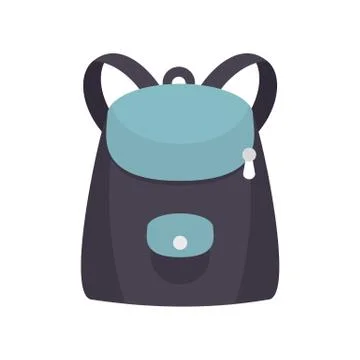 Modern backpack icon, flat style Stockillustratie