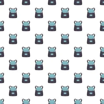 Modern backpack pattern seamless Stock Illustration