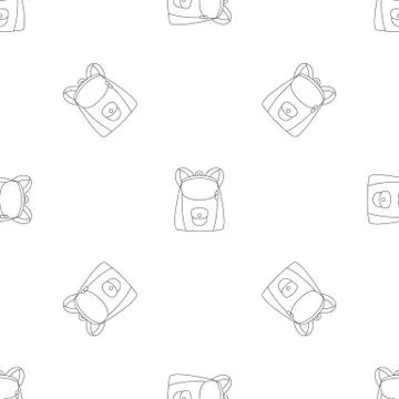 Modern backpack pattern seamless vector 库存插图