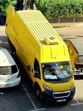 Modern bakery delivery van Stock Photos