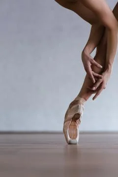 The modern ballet dancer dancing Stock Photos