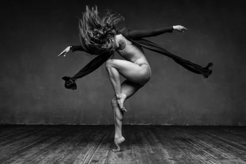 The modern ballet dancer dancing Foto stock