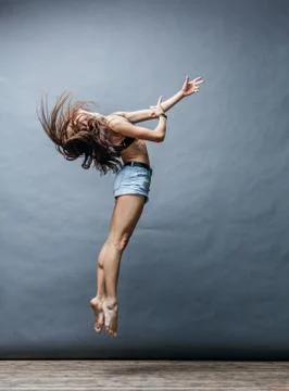 The modern ballet dancer dancing Stock-Fotos