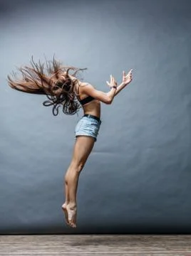 The modern ballet dancer dancing Foto stock