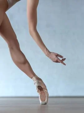 The modern ballet dancer dancing Stock Photos