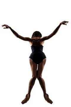 Modern ballet dancer posing on white background. Elegant lady making beautiful Stock Photos