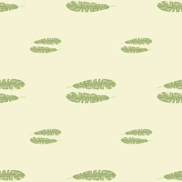 Modern Banana leaf seamless pattern with hand drawn tropical print. Fashionab Illustrazione stock