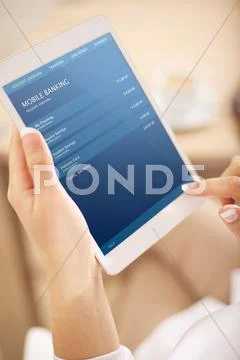 Modern banking through technology Stock Photos