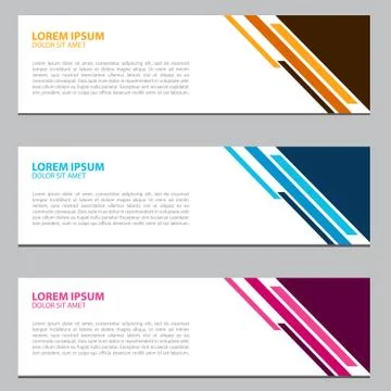 Modern Banner Background Vector Template Stock Illustration