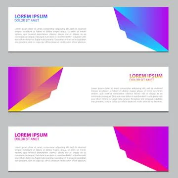 Modern Banner Background Vector Template Stock Illustration