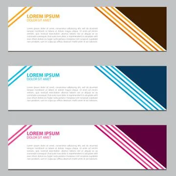 Modern Banner Background Vector Template Stock Illustration
