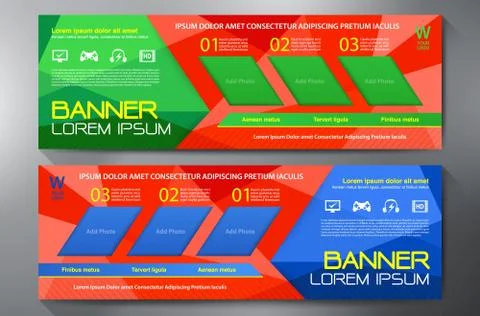 Modern Banner Business Design Template Background. Stock Illustration