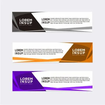 Modern banner design template Illustrazione stock