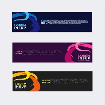 Modern banner design template 스톡 일러스트