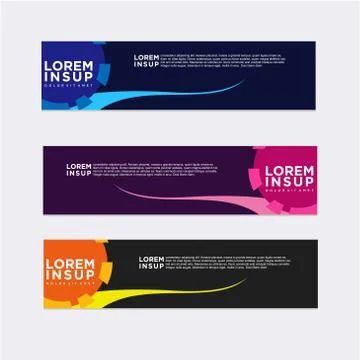 Modern banner design template Stock Illustration