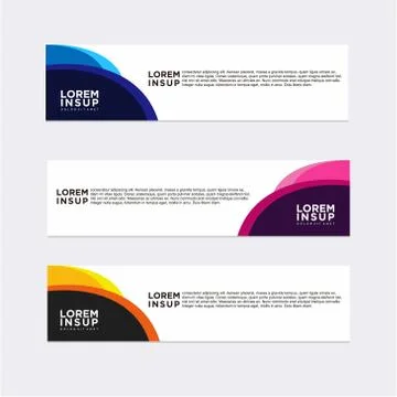 Modern banner design template Stock Illustration