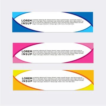 Modern banner design template Stock Illustration