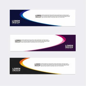 Modern banner design template Stock Illustration