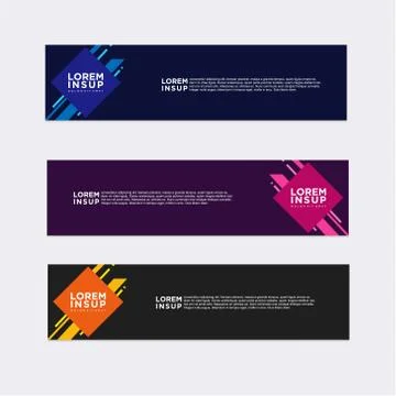 Modern banner design template Stock Illustration