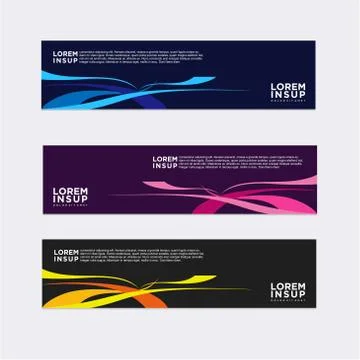 Modern banner design template Stock Illustration