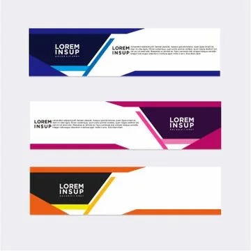 Modern banner design template Stock Illustration
