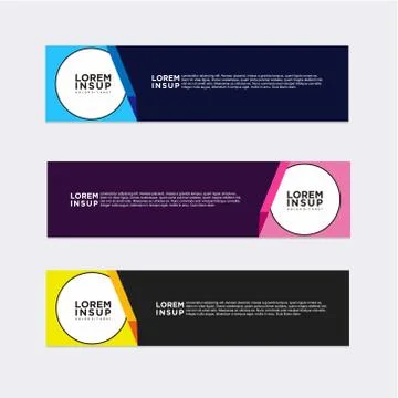 Modern banner design template Stock Illustration