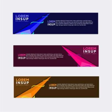 Modern banner design template Stock Illustration