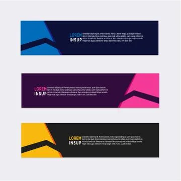 Modern banner design template Stock Illustration