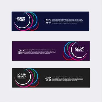 Modern banner design template Stock Illustration