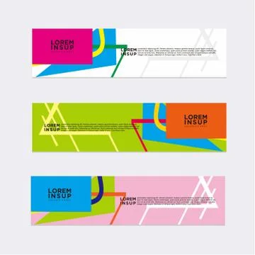 Modern banner design template Stock Illustration