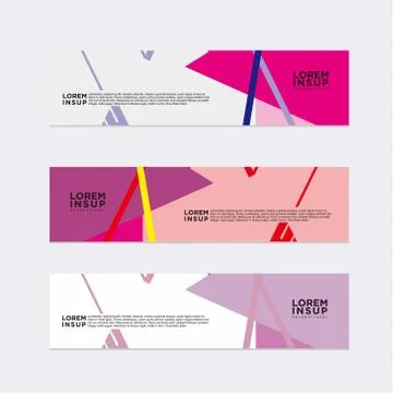 Modern banner design template Stock Illustration