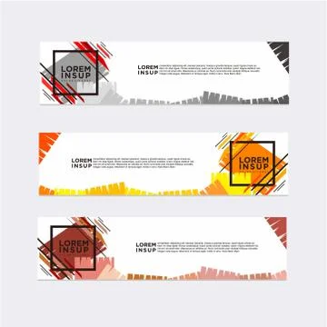 Modern banner design template Stock Illustration