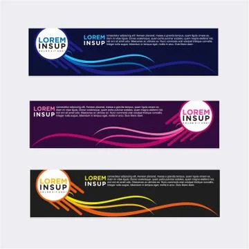 Modern banner design template Stock Illustration
