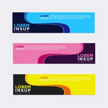 Modern banner design template Stock Illustration
