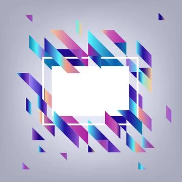 Modern banner with gradient geometric elements - abstract background with copy Illustrazione stock