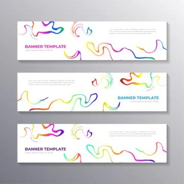 Modern banner template with abstract liquid gradient marble background, Corpo Stock Illustration