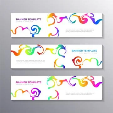 Modern banner template with abstract liquid gradient marble background, Corpo Stock Illustration