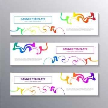 Modern banner template with abstract liquid gradient marble background, Corpo Stock Illustration