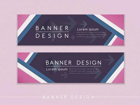 Modern banner template design Stock Illustration